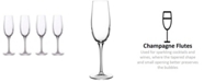 Luigi Bormioli Glassware, Set of 4 Crescendo Champagne Flutes